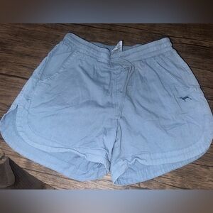 The Black Dog Women’s Light blue Stretch Dog Embroidered Lounge Shorts Pockets